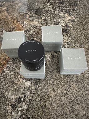 LUMIN charcoal cleanser men’s  .68 oz new - Bundle of 4